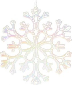 Springos Zawieszka choinkowa kremowa ozdoba śnieżynka na choinkę 15 cm UNIWERSALNY 1