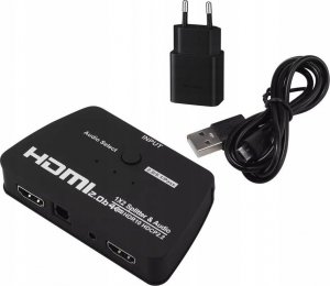 Pawonik SPLITTER HDMI 1X2 HDCP 2.2 EKSTRAKTOR AUDIO 4K/60 3