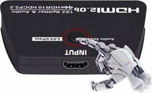 Pawonik SPLITTER HDMI 1X2 HDCP 2.2 EKSTRAKTOR AUDIO 4K/60 9