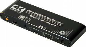 Pawonik SPLITTER HDMI 2.0 2X4 ROZDZIELACZ SWITCH HDCP 2.2 2