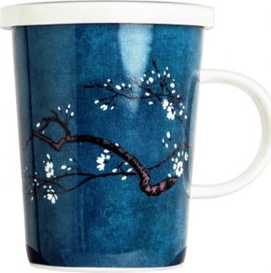 Royal Tea Kubek do herbaty z filtrem, porcelanowy Magnolia Blue 300ml - Royal Tea 1