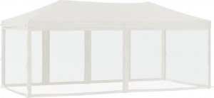 vidaXL Składany namiot imprezowy ze ściankami, kremowy, 3x6 m 5