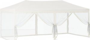 vidaXL Składany namiot imprezowy ze ściankami, kremowy, 3x6 m 6