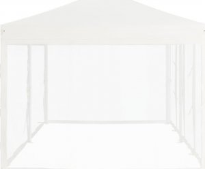 vidaXL Składany namiot imprezowy ze ściankami, biały, 3x6 m 4