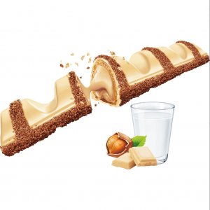 KINDER Bueno White Wafel W Białej Czekoladzie Z Mleczno-Orzechowym Nadzieniem  39g 2