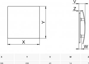 AWENTA Panel dekoracyjny do korpusu wentylatora Escudo fi125 do malowania Awenta PEDM125 2