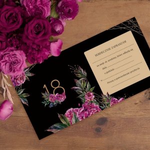 ZAPROSZENIA na 18 urodziny Boho 10szt (+koperty) 3