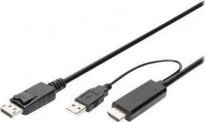 Adapter AV Digitus 2M HDMI TO DP ADAPTER CABLE 2M HDMI TO DP ADAPTER CABLE 1