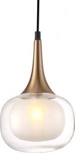 Lampa wisząca Italux Szklana lampa wisząca Konila do pokoju nad stolik mosiądz 3