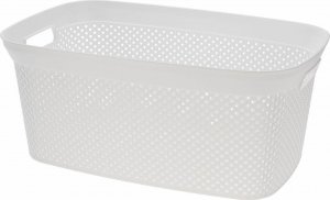 Kosz na pranie Storage Solutions Koszyk łazienkowy KOSZ na pranie niski BIAŁY miska 1