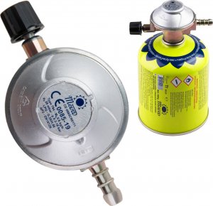 Meva Reduktor regulator gazowy do kartuszy 7/16 29mbar Reduktor regulator gazowy do kartuszy 7/16 29mbar 1