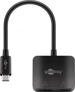 Adapter USB Goobay goobay Adapter USB-C > DisplayPort + HDMI (black, 12cm) 1