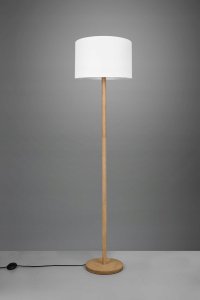 Lampa podłogowa DELIGHT Trio Korba 401200101 lampa stojąca podłogowa 1x60W E27 drewno 3