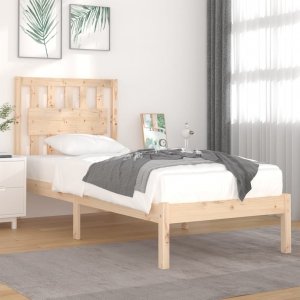 vidaXL Rama łóżka, lite drewno sosnowe, 90x200 cm 1