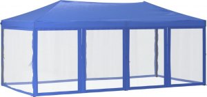 vidaXL Składany namiot imprezowy ze ściankami, niebieski, 3x6 m 2