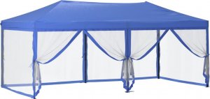 vidaXL Składany namiot imprezowy ze ściankami, niebieski, 3x6 m 6