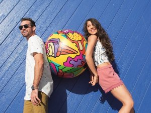 Bestway Kolorowa dmuchana piłka plażowa 91cm (3104) 7