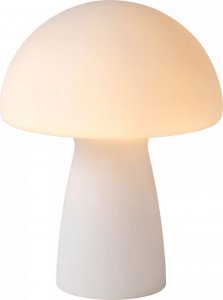 Lampa stołowa Lucide Biała lampa stojąca Fungo na szafkę nocną do sypialni 1