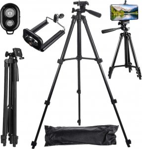 Alogy Alogy Uchwyt statyw na telefon z lampką LED Tripod z oświetleniem uniwersalny 1