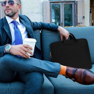 Torba Alogy Torba ochronna Alogy pokrowiec neopren Futerał do laptopa do 15.6" Czarna uniwersalny 8