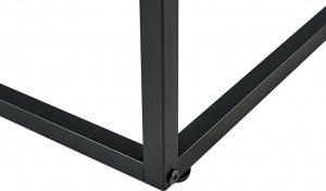 Beliani Konsola 2 szuflady szklana ciemne drewno z czarnym MUAK! 7