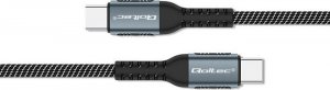 Kabel USB Qoltec USB-C - USB-C 1.5 m Czarno-biały (52358) 3
