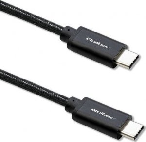 Kabel USB Qoltec USB-C - USB-C 1 m Czarny (52361) 3
