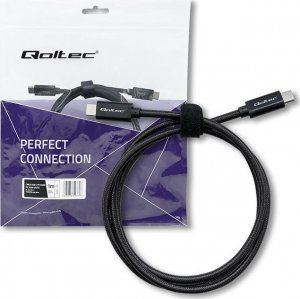 Kabel USB Qoltec USB-C - USB-C 1 m Czarny (52361) 5