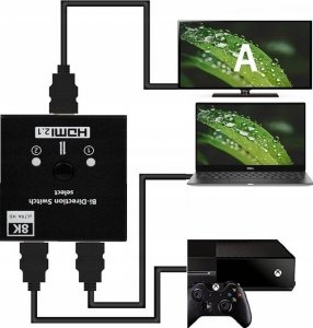 Pawonik Switch HDMI 2.1 2X1 Splitter 1X2, 8K 10