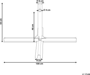 Beliani Metalowy stojak pod parasol ogrodowy czarny VICCHIO! 8