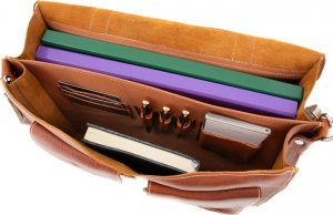 Belveder Brązowa Torba Męska do Pracy Juchtowa BR51 3