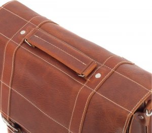 Belveder Brązowa Torba Męska do Pracy Juchtowa BR51 7