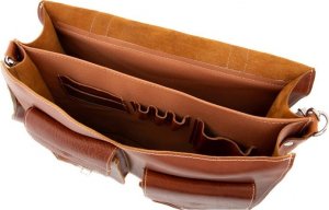 Belveder Brązowa Torba Męska do Pracy Juchtowa BR51 10