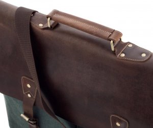 Torba Belveder Zielona Torba Vintage na Laptopa 15,6 BF91 4