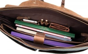 Torba Belveder Zielona Torba Vintage na Laptopa 15,6 BF91 6