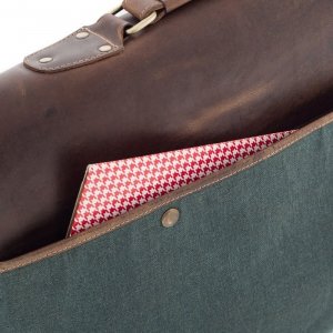 Torba Belveder Zielona Torba Vintage na Laptopa 15,6 BF91 8