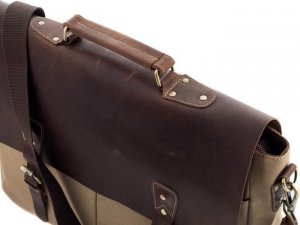 Torba Belveder Beżowa Torba Vintage na Laptopa 15,6 BF92 4