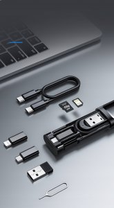 Adapter USB Mcdodo MCDODO PODRÓŻNY ZESTAW KABLI ADAPTERÓW Z ETUI 9W1 WF-1720 10