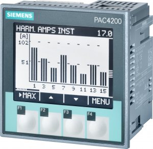 Siemens Analizator parametrów sieci z licznikiem pac4200 LCD 22-65VDC vin: max.500/289V 45-65Hz x/1A lub x/5A AC 7KM4211-1BA00-3AA0 1