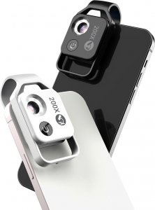 Apexel Mikroskop cyfrowy obiektyw do telefonu 200x LED 3