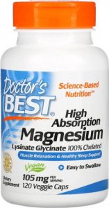 DOCTORS BEST High Absorption Magnesium - Magnez 120 kaps. Doctor's Best 1