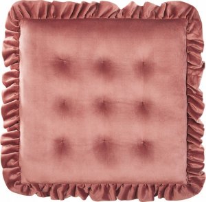 Beliani Lumarko Poduszka na krzesło welurowa kwadratowa 40 x 40 cm różowa KALANCHOE! 1