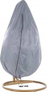 Beliani Pokrowiec ogrodowy na fotel wiszący 200 x 120 cm szary CHUVA! 2