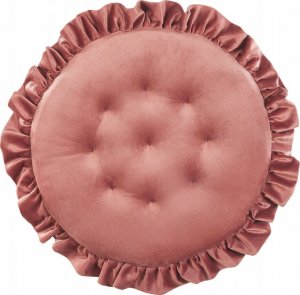 Beliani Lumarko Poduszka na krzesło welurowa okrągła ø 40 cm różowa KALANCHOE! 1