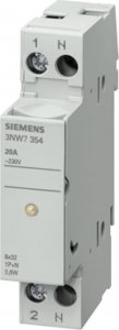 Siemens Podstawa bezpiecznikowa do wkł. cylindrycznych 10x38mm 32A 690V 1P z diodą sygnalizacyjną 3NW7014 1