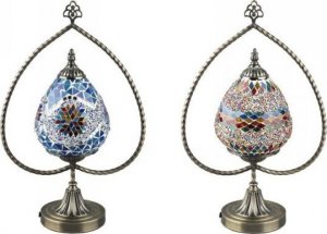 Lampa stołowa DKD Home Decor Lampa stołowa DKD Home Decor Szkło Mozaika Metal Wielokolorowy Arabia (32.5 x 16 x 47.5 cm) (2 Sztuk) 1