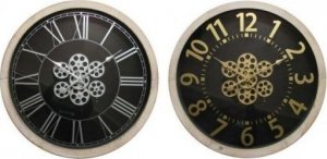 DKD Home Decor Zegar Ścienny DKD Home Decor Szkło Srebrzysty Czarny Złoty MDF Loft (68 x 8 x 68 cm) (2 Sztuk) 1