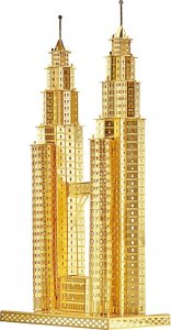 Piececool Piececool Puzzle Metalowe Model 3D - Wieże Petronas 1