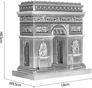 Piececool Piececool Puzzle Metalowe Model 3D - Łuk Triumfalny 4