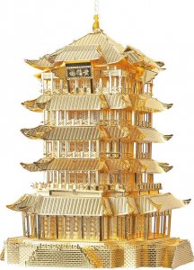 Piececool Piececool Puzzle Metalowe Model 3D - Wieża Żółtego Żurawia 1